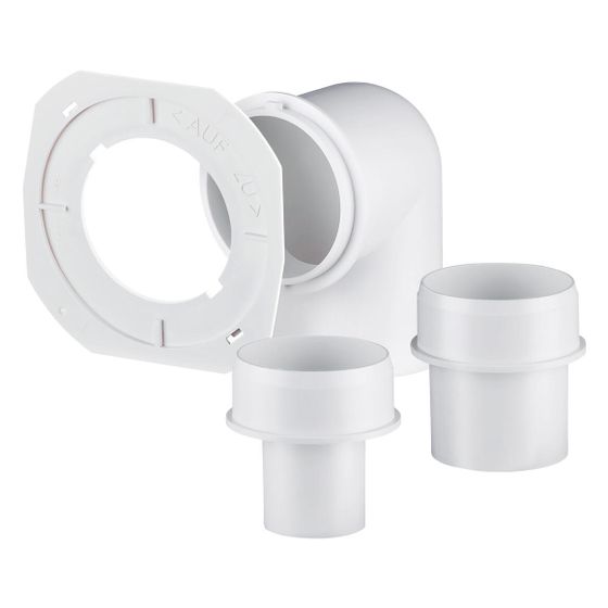 Helios ELS-WCS WC-Anbindungsset bestehend aus Winkel, Stufenstutzen, Verschlussdeckel zu ELS-GU/-GUBA