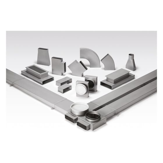 Helios FK-SD 200 Flachkanal Schalldämpfer 200x50mm,1500mm lang,600mm breit, Stahlblech verzinkt