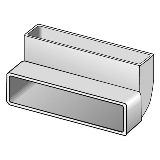 Helios FLB 125 V Flachkanal-Bogen senkrecht, 