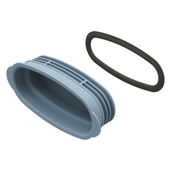 Helios FRS-VDS 51 FlexPipe Verschlussdeckel oval 51mm für Stutzen, 1 Deckel und 1 Dichtring