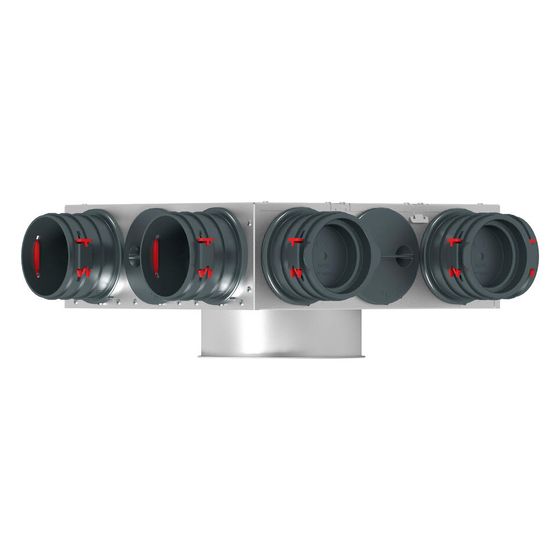 Helios FRS-VE 9-75/160 FlexPipe Verteilelement 9 Einzelstutzen, rund DN 75, Anschluss DN 160
