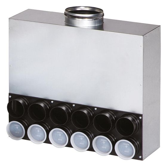 Helios FRS-VK 12-63/160 FlexPipe Verteilerkasten mit 12 Stutzen für FRS-R 63, Anschluss DN 160