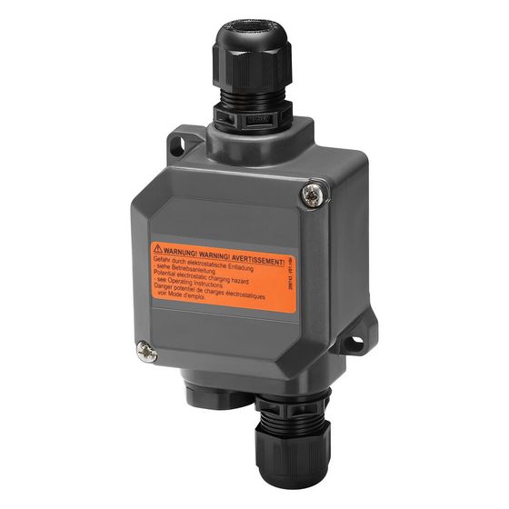 Helios KKEX Ausführung Drehstrom 4 und 1 PE, Mantelklemmen 3x M20 und 1x M20 Verschlussstopf, Kunstoff, mit Kabelverschraubung