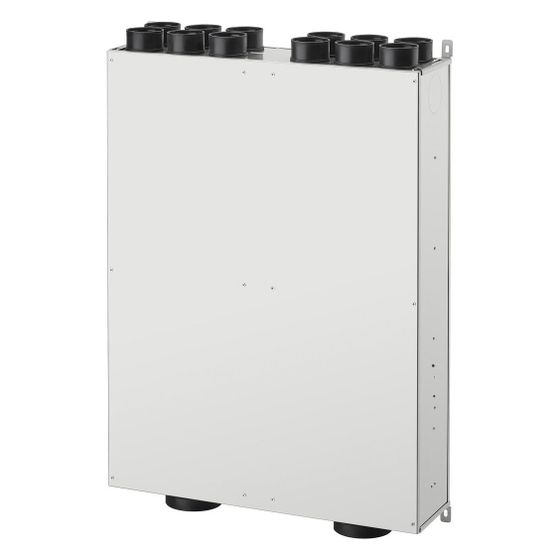 Helios KWL-MZB 6 und 1 - 75/125 MultiZoneBox Durchgang 75mm, 2x 7 Einzelstutzen für Anschluss DN 75, Zu- und Abluft DN 125