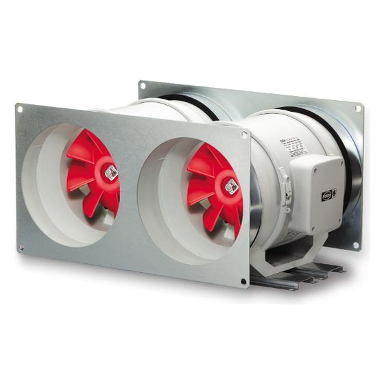 Helios MVP 125 Multivent Parallel-Twin-Unit 1-PH, 230V, 720m3/h, 50/60W, kompletter Bausatz in 3 Kartons