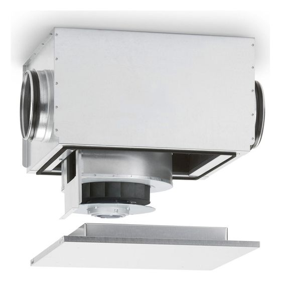 Helios SB EC 160 B Silentbox Rohrventilator schallgedämpft DN 160, 1-PH 230V regelbar, 590m3/h, 98W