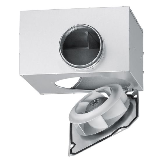 Helios SVS 125 B SlimVent schallgedämpfter Radialventilator mit Rohranschluss DN 125, 400/270m3/h, 230V, 61/45W