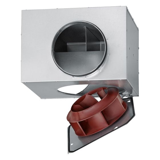 Helios SVS EC 200 A SlimVent EC schallgedämpfter Radialventilator DN 200, 1-PH 200-240V regelbar, 900m3/h, 125W
