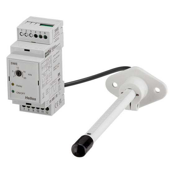 Helios SWE Strömungswächter elektronisch zur Überwachung des Luftstroms in einer Rohrstrecke