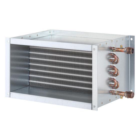 Helios WHR 4/100/50 Warmwasser-Heizregister 1050x300x550mm für Rechteck-Kanäle