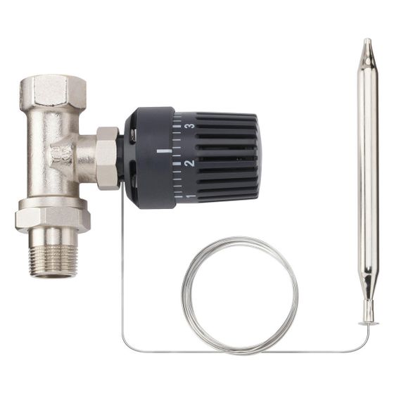 Helios WHST 300 T50 Warmwasser-Heizregister-Regel-Thermostat mit Kanalfühler, Temperaturbereich 20-50 Grad C