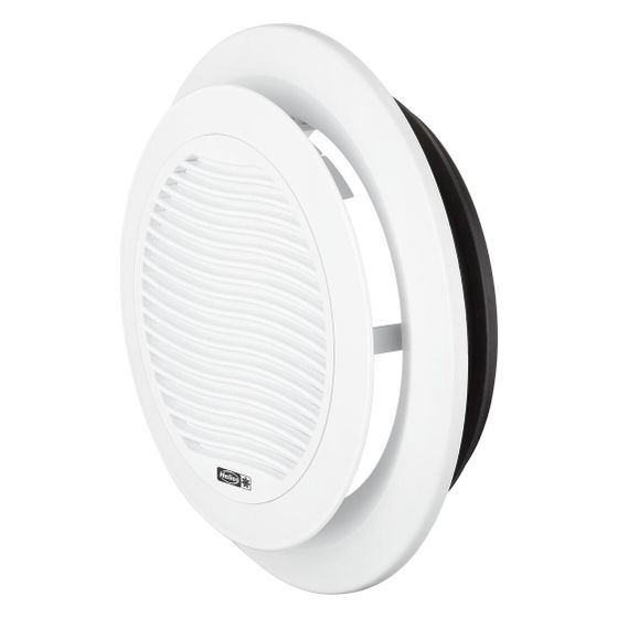 Helios ZAV 80 Zuluft-Abluft-Ventil DN 80 für Wand/Deckeninstallation, verschließbares Frontgitter