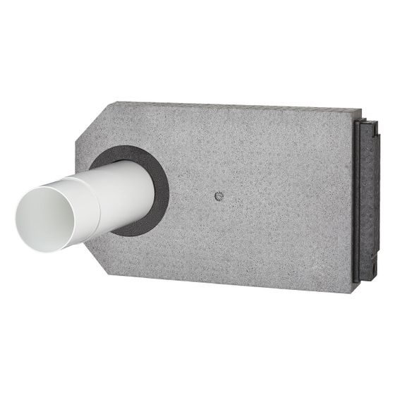 Helios ZRL 100 Rohbaupaket Laibung mit Teleskoprohr DN 100, Länge 260-500mm, inkl. 2 Putzdeckel, Kunststoff, Weiß