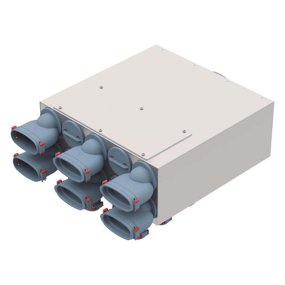 Helios FlexPipe Verteilerkasten FRS-VK 10-51/160, 10 Einzelstutzen, oval 51mm, Anschluss ... HELIOS-03849 4010184038498 (Abb. 2)