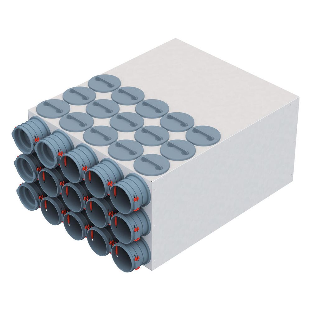 Helios FlexPipe Verteilerkasten FRS-VK 15-75/180, 15 Einzelstutzen rund DN 75, Anschluss ... HELIOS-03848 4010184038481 (Abb. 2)
