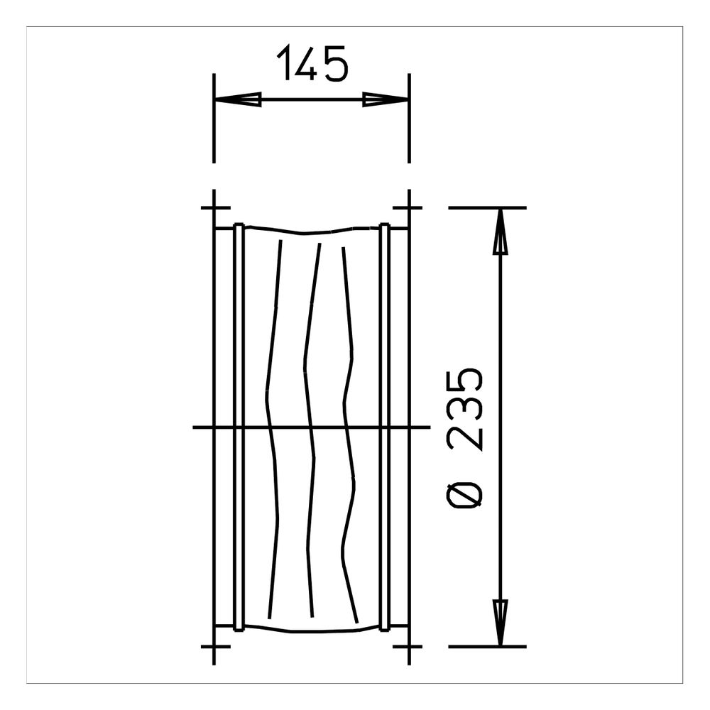 Helios STS 200 flexible Verbindung mit 2 Rohrflanschen, DN 200... HELIOS-01219 4010184012191 (Abb. 2)