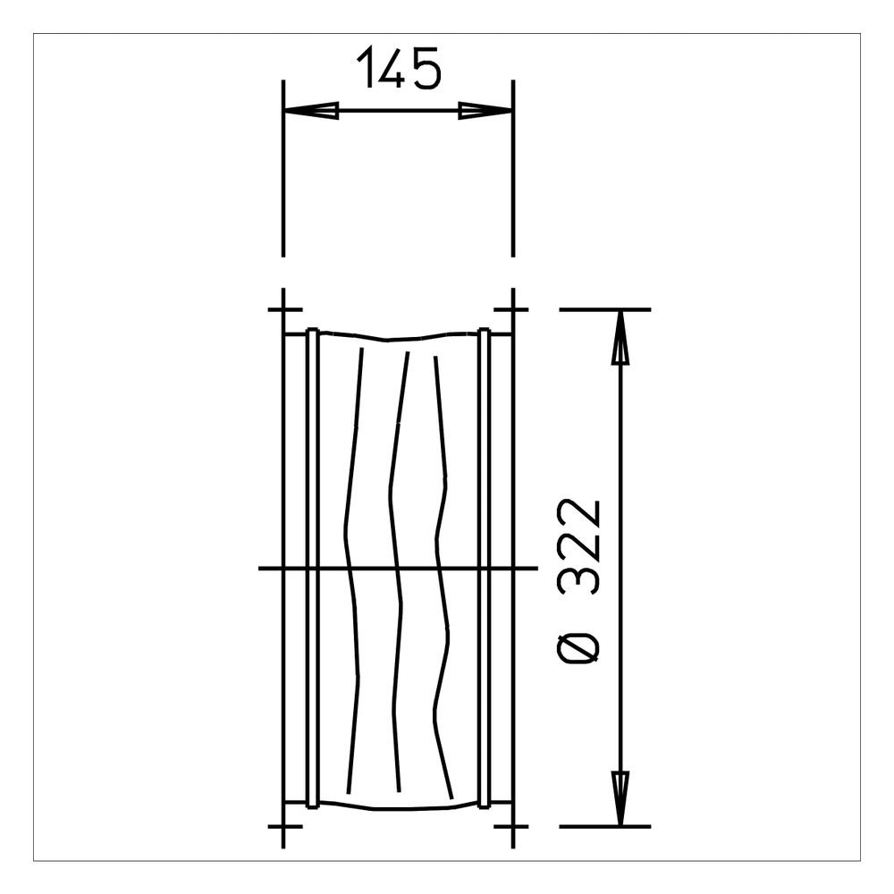 Helios STS 280 EX flexible Verbindung DN 280 für EX-Bereich mit 2 Rohrflanschen... HELIOS-02502 4010184025023 (Abb. 2)