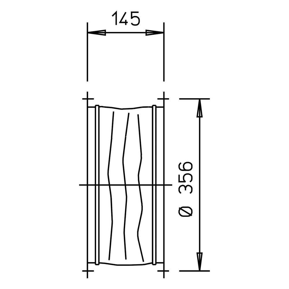 Helios STS 315 EX flexible Verbindung DN 315 für EX-Bereich mit 2 Rohrflanschen... HELIOS-02503 4010184025030 (Abb. 2)