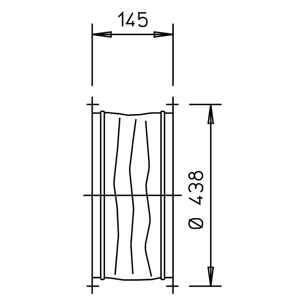 Helios STS 400 EX flexible Verbindung DN 400 für EX-Bereich mit 2 Rohrflanschen... HELIOS-02505 4010184025054 (Abb. 2)