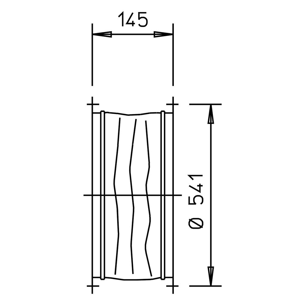Helios STS 500 EX flexible Verbindung DN 500 für EX-Bereich mit 2 Rohrflanschen... HELIOS-02507 4010184025078 (Abb. 2)