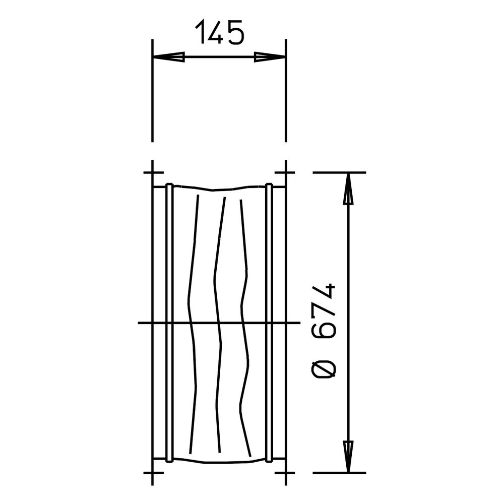 Helios STS 630 EX flexible Verbindung DN 630 für EX-Bereich mit 2 Rohrflanschen... HELIOS-02509 4010184025092 (Abb. 2)