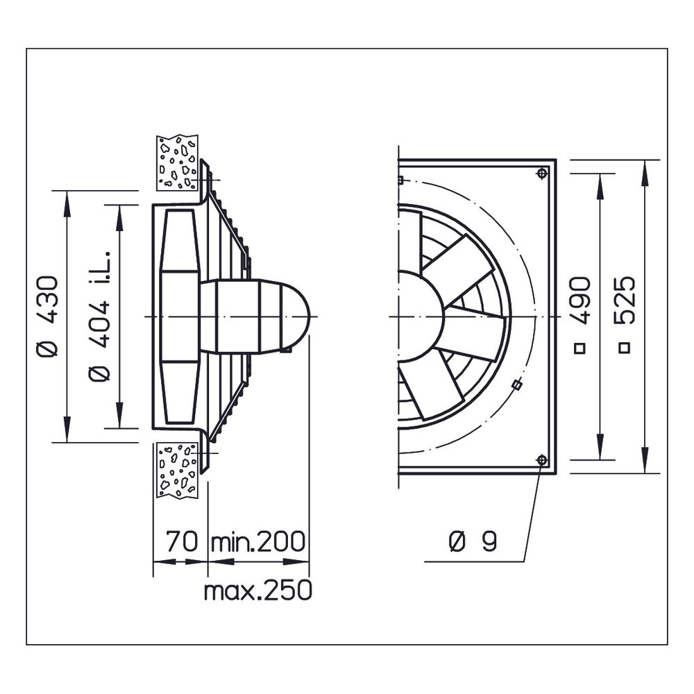 Helios HQD 400/8/4 Axial-Hochleistungsventilator 3-PH 400V, TK, polumschaltbar, Y/YY, 410... HELIOS-01137 4010184011378 (Abb. 2)