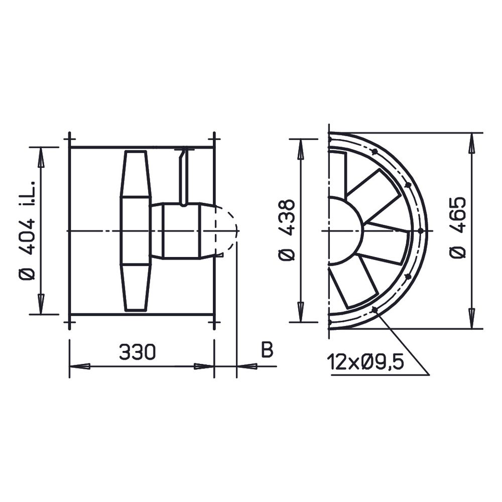 Helios HRFD 400/4 Axial-Hochleistungsventilator 3-PH 400V, TK, drehzahlsteuerbar, 3960m3/... HELIOS-00229 4010184002291 (Abb. 2)