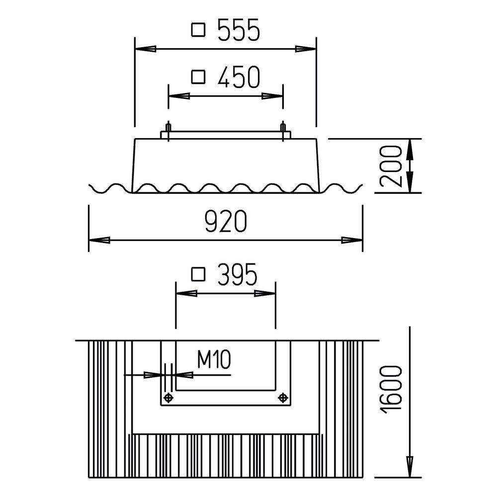 Helios WDS 250/315 Welldachsockel für Welldächer bis 25 Grad... HELIOS-01561 4010184015611 (Abb. 2)