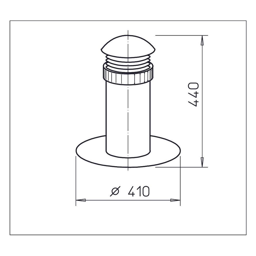 Helios FDH Flachdachhaube zum Anschluss von Lüftungsrohren bis NW 160, über Dach... HELIOS-01477 4010184014775 (Abb. 2)