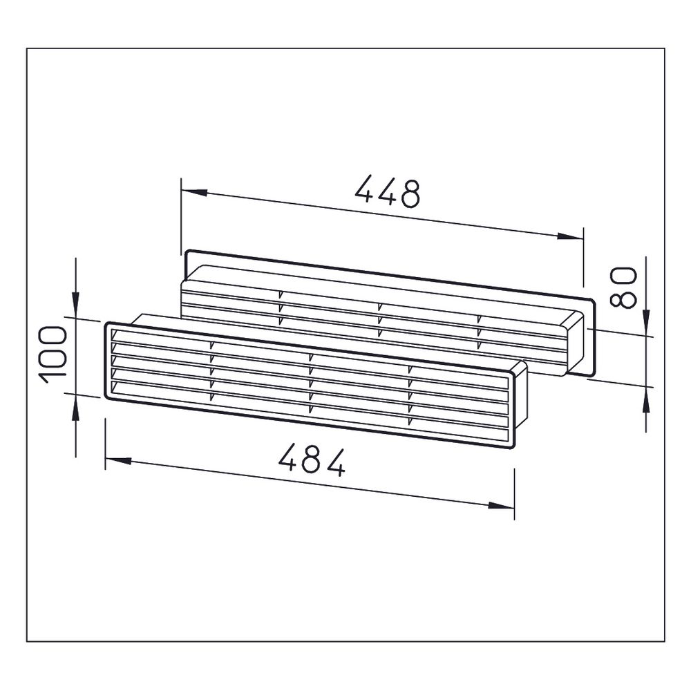 Helios LTGB Lüftungs-Türgitter, Braun... HELIOS-00247 4010184002475 (Abb. 2)