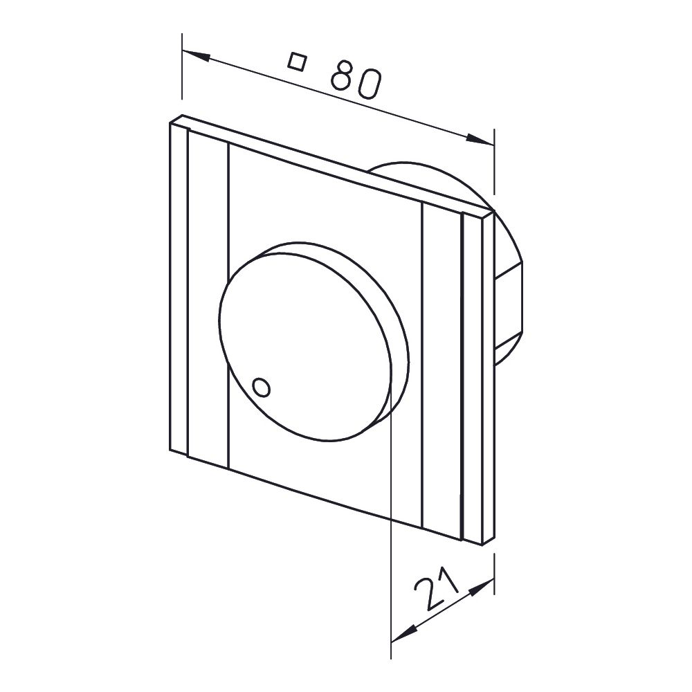 Helios PU 24 Drehzahl-Potentiometer mit Betriebsanzeige 24V DC, Unterputz... HELIOS-01736 4010184017363 (Abb. 2)