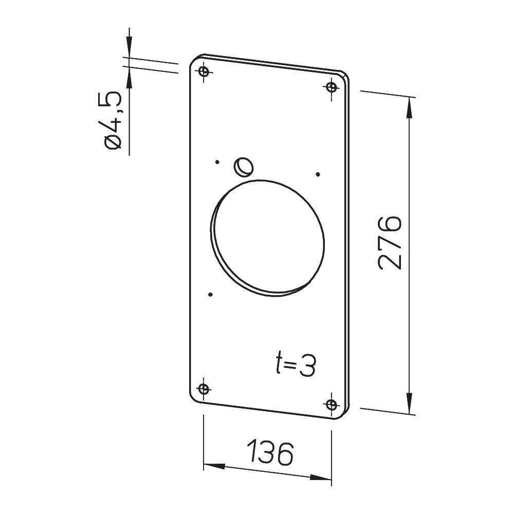 Helios MBR 90 160 300 Montageblende aus Kunststoff zu BAUREIHEN R 90 / HR 90... HELIOS-00281 4010184002819 (Abb. 2)