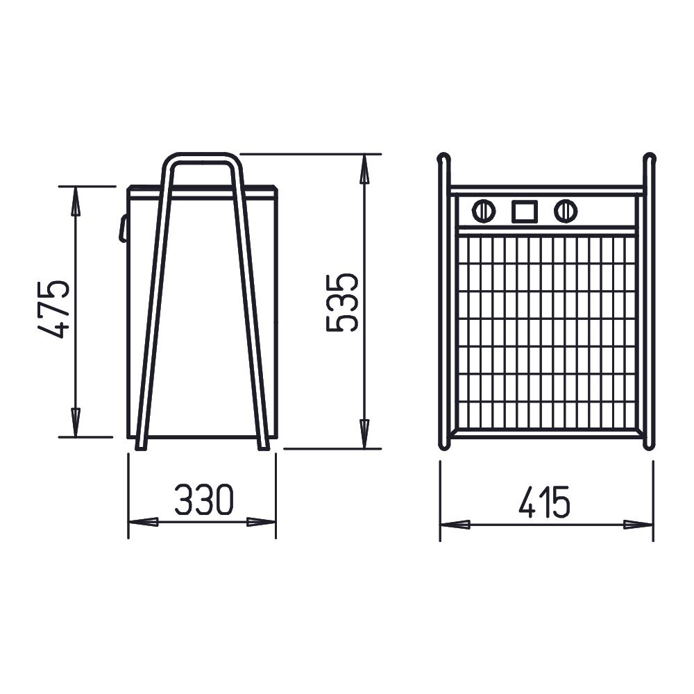 Helios STH 15 T Heizlüfter mit Timer 3-PH 400V, 15kW, 1300m3/h... HELIOS-02523 4010184025238 (Abb. 2)
