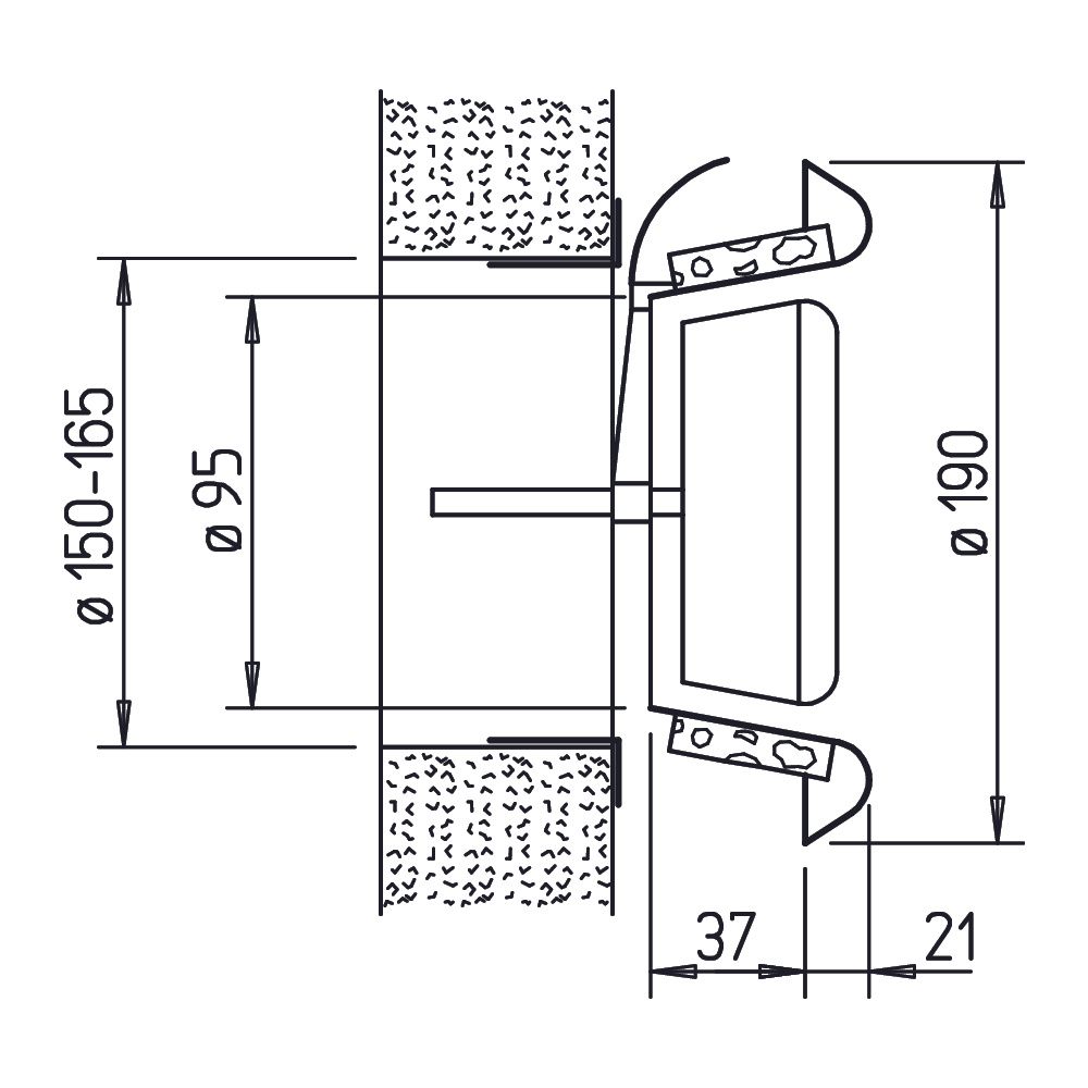 Helios KTV 150/160, KTVA 160 Kunststoff-Tellerventil für Ab- und Zuluftbetrieb... HELIOS-00943 4010184009436 (Abb. 2)