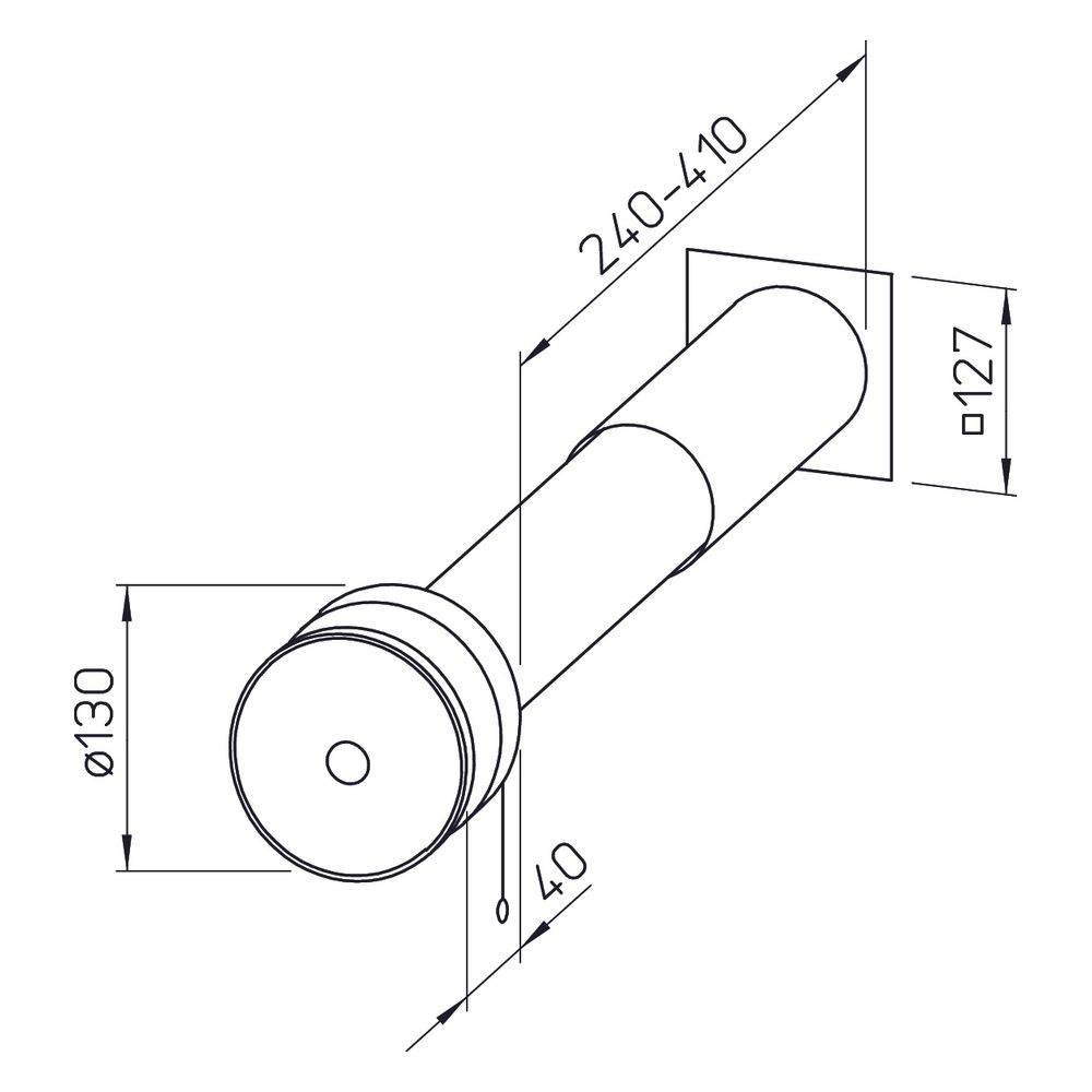 Helios ZLE 100 Zuluft-Element Typ 400, Weiß... HELIOS-00079 4010184000792 (Abb. 2)