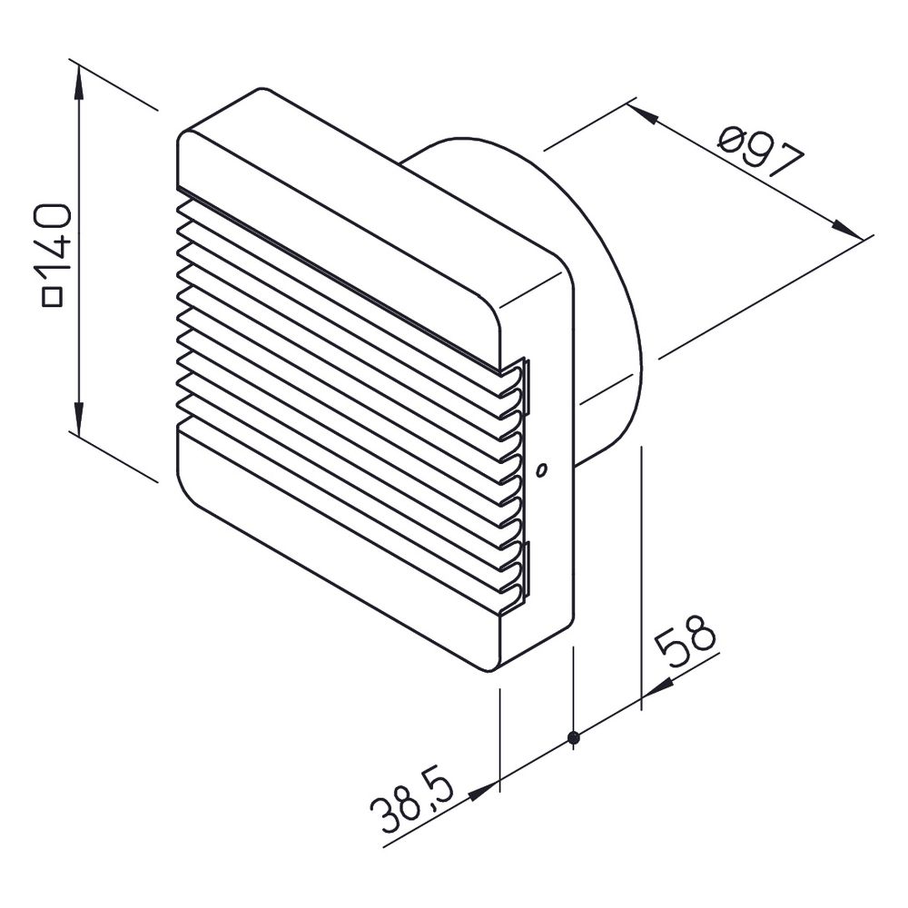Helios ABV 100 Abluvent Lüftungsgitter, Kunststoff, Alpinweiß... HELIOS-00452 4010184004523 (Abb. 2)