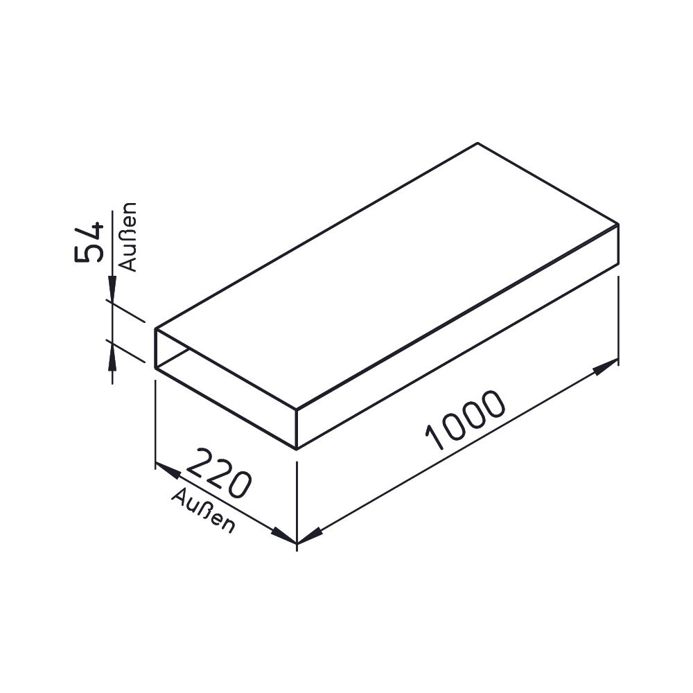 Helios FOM Flachkanal ohne Muffe, Länge 1m, Kunststoff, Weiß... HELIOS-00624 4010184006244 (Abb. 2)