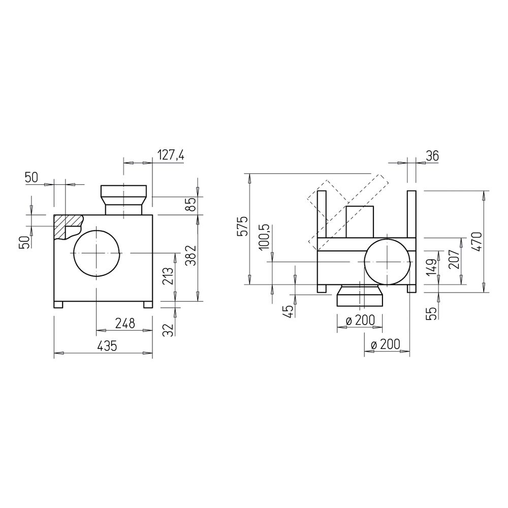 Helios MBD 160/4 EX Megabox, 3 PH, Anschluss DN 200, 970m3/h, 370W, 400V... HELIOS-06001 4010184060017 (Abb. 2)