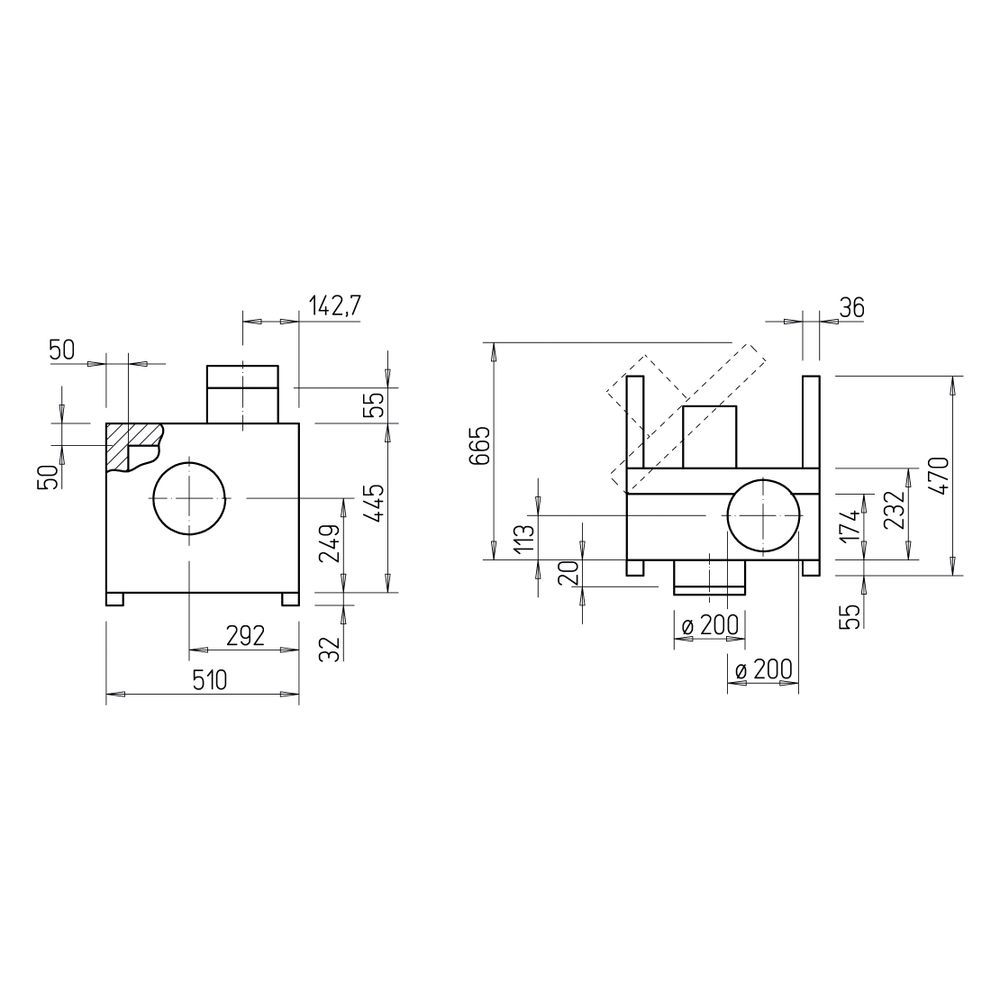 Helios MBD 200/4 EX Megabox, 3 PH, Anschluss DN 200, 1840m3/h, 550W, 400V... HELIOS-06008 4010184060086 (Abb. 2)