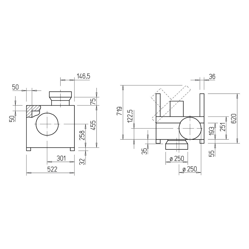 Helios MBD 225/4 EX Megabox, 3 PH, Anschluss DN 250, 2770m3/h, 750W, 400V... HELIOS-06011 4010184060116 (Abb. 2)