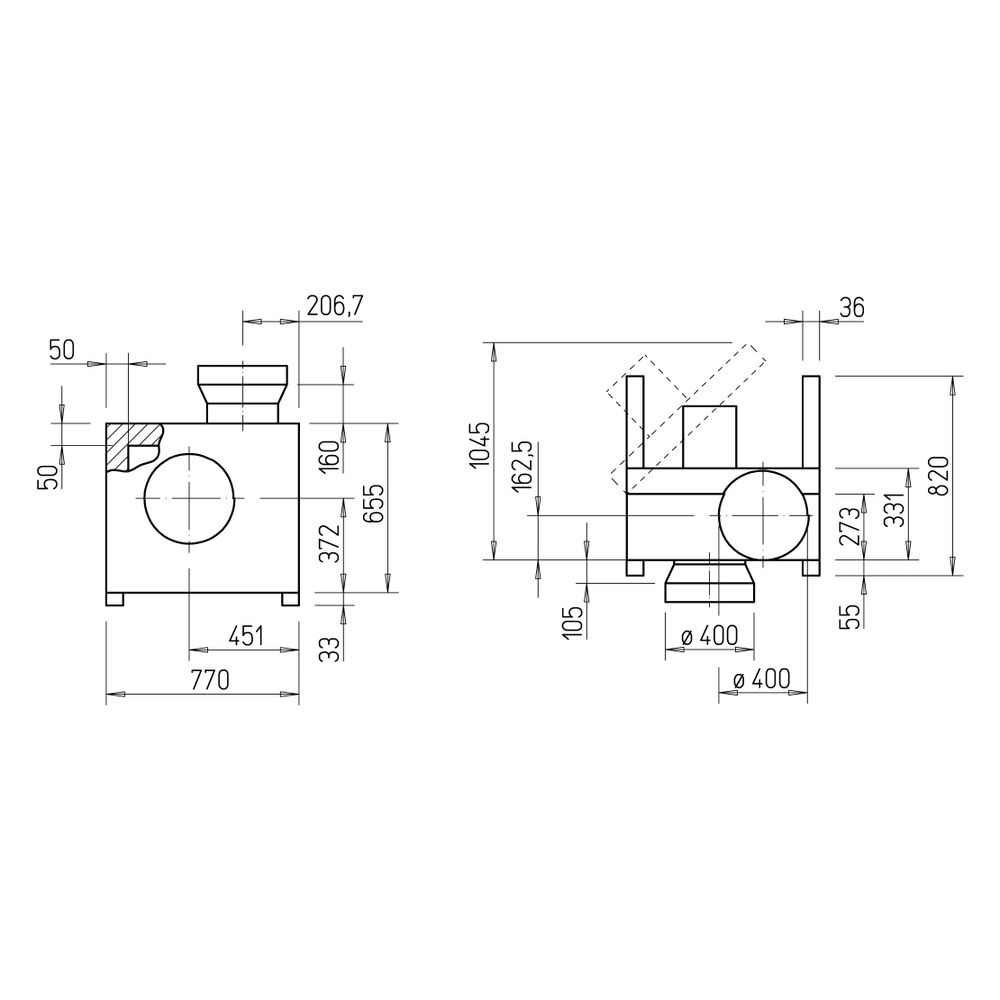 Helios MBW 355/4 TK Megabox, 1-PH 230V, 300W, mit VAR-Motor BG 90, 300W, DN 400, 2810m3/h... HELIOS-05951 4010184059516 (Abb. 2)