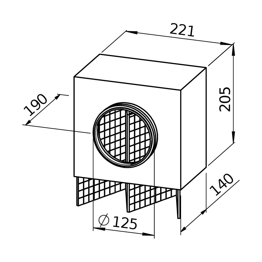 Helios Luftfilter-Box LFBR 125 Coarse 70 Prozent, DN 125... HELIOS-08577 4010184085775 (Abb. 3)