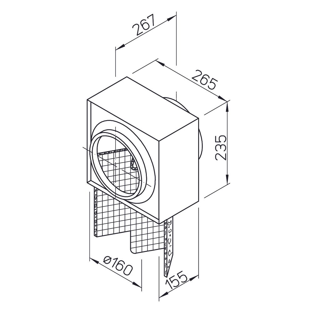 Helios LFBR 160 Coarse 70 Prozent Luftfilter-Box, DN 160... HELIOS-08578 4010184085782 (Abb. 2)