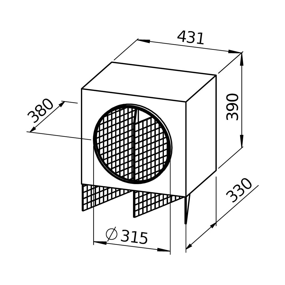 Helios Luftfilter-Box LFBR 315 Coarse 70 Prozent, DN 315... HELIOS-08581 4010184085812 (Abb. 3)