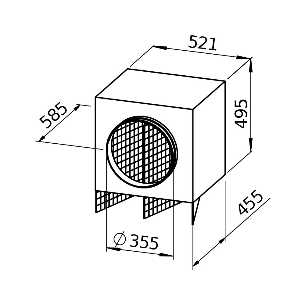 Helios Luftfilter-Box LFBR 355 Coarse 70 Prozent, DN 355... HELIOS-08583 4010184085836 (Abb. 3)