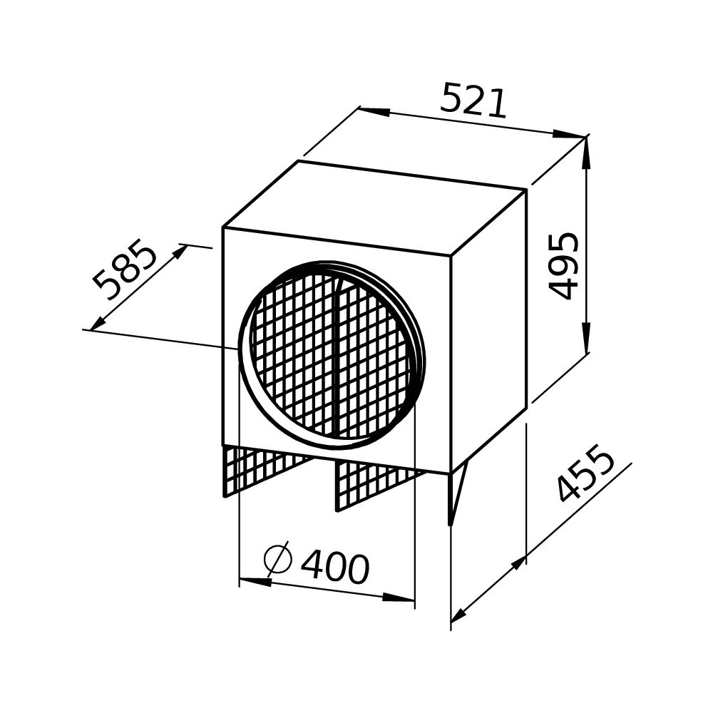 Helios Luftfilter-Box LFBR 400 Coarse 70 Prozent, DN 400... HELIOS-08582 4010184085829 (Abb. 3)