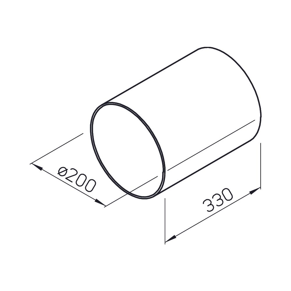 Helios KR 150 Wandeinbaurohr Kunststoff für Baureihe GX, Länge 330mm... HELIOS-05091 4010184050919 (Abb. 2)