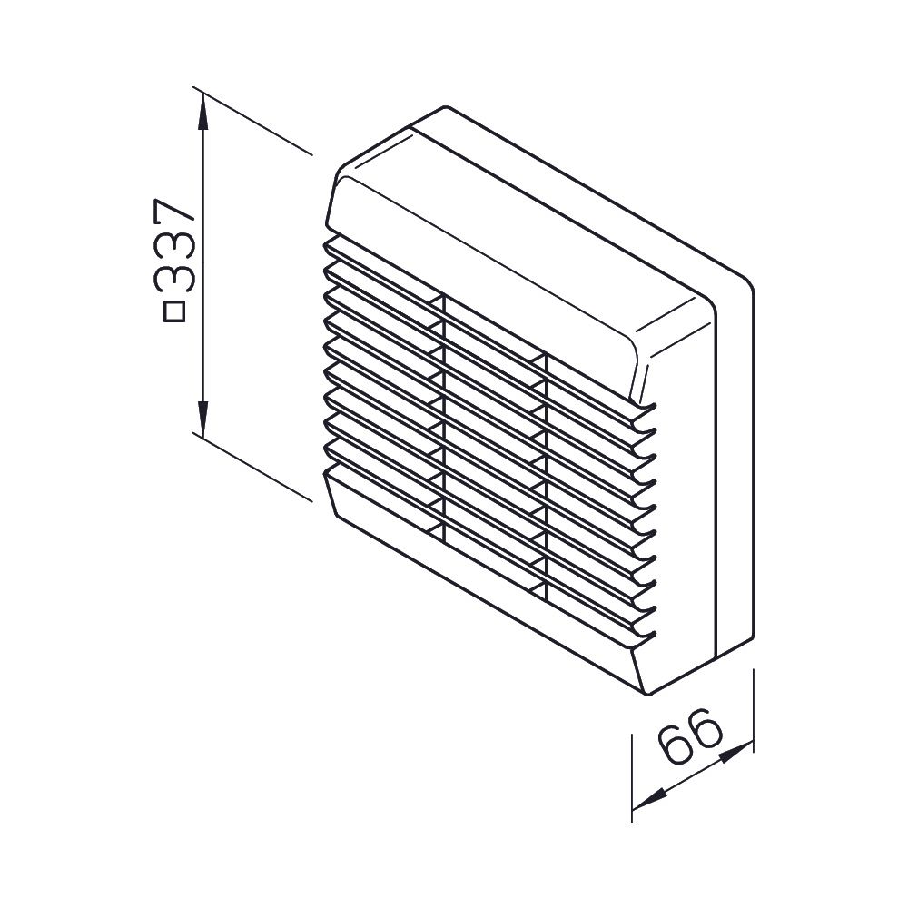 Helios GVK 250 Selbsttätige Verschlussklappe für Zu- und Abluftbetrieb mit Regenabweisgit... HELIOS-00371 4010184003717 (Abb. 2)