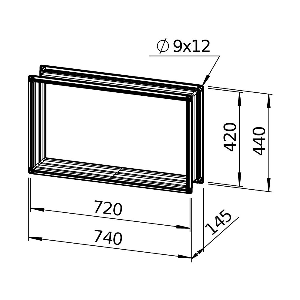 Helios Flexible Verbindung VS 70/40 EX, rechteckig, 740x145x440mm, mit Flanschen, für EX-... HELIOS-00269 4010184002697 (Abb. 3)
