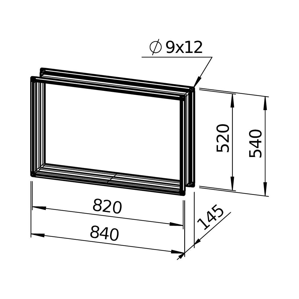 Helios Flexible Verbindung VS 80/50, rechteckig, 840x145x540mm, mit Flanschen... HELIOS-05700 4010184057000 (Abb. 3)